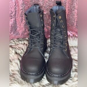 RARE! Dr. Martens black 8 eye Jadon Ajax leather platform boots